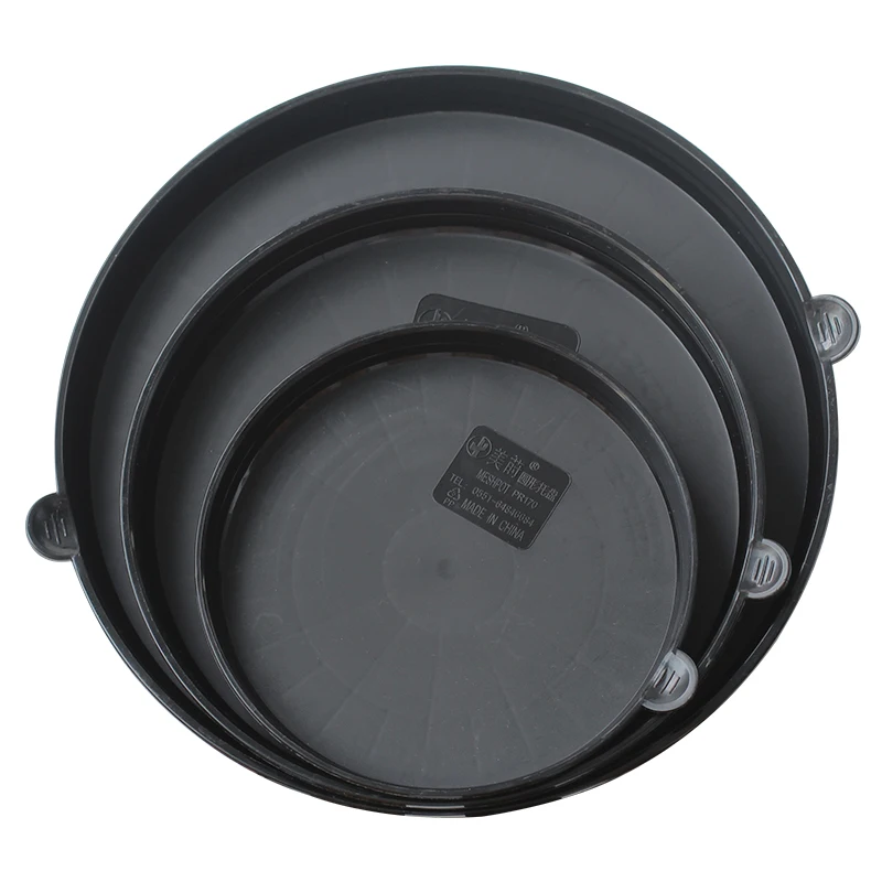 Блюдце для растений, прочные толстые пластиковые поддоны белого и черного цветов, круглый контейнер для поддонов для удержания капель воды и почвы в помещении