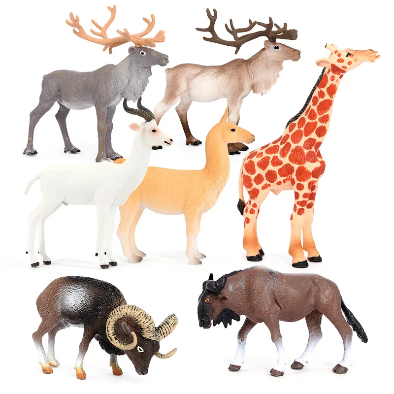 Wholesale Solid PVC Simulation  Statue Model Wild Safari Figures Animal Toys Figurines