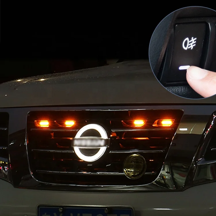 Yellow Ice Blue Emblem Grille light Led Car LED  Front Grill Yellow Led Light for Patrol