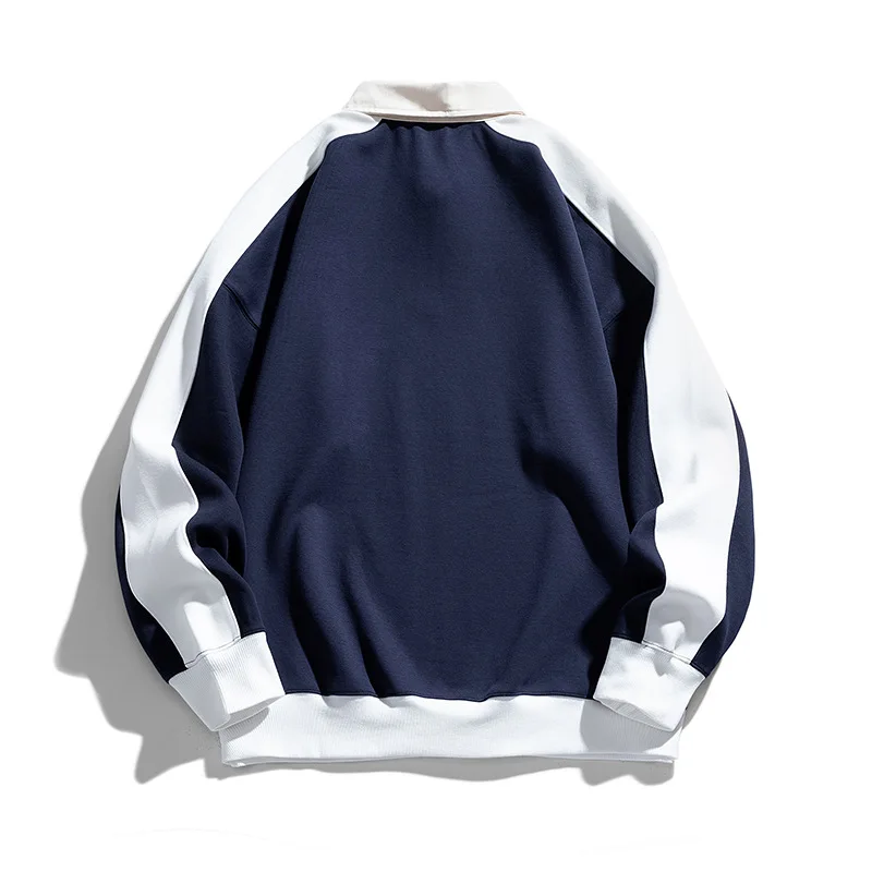 Polo high collar sweater for men in spring and autumn 2022 sets of popular half zipper support wholesale&customization