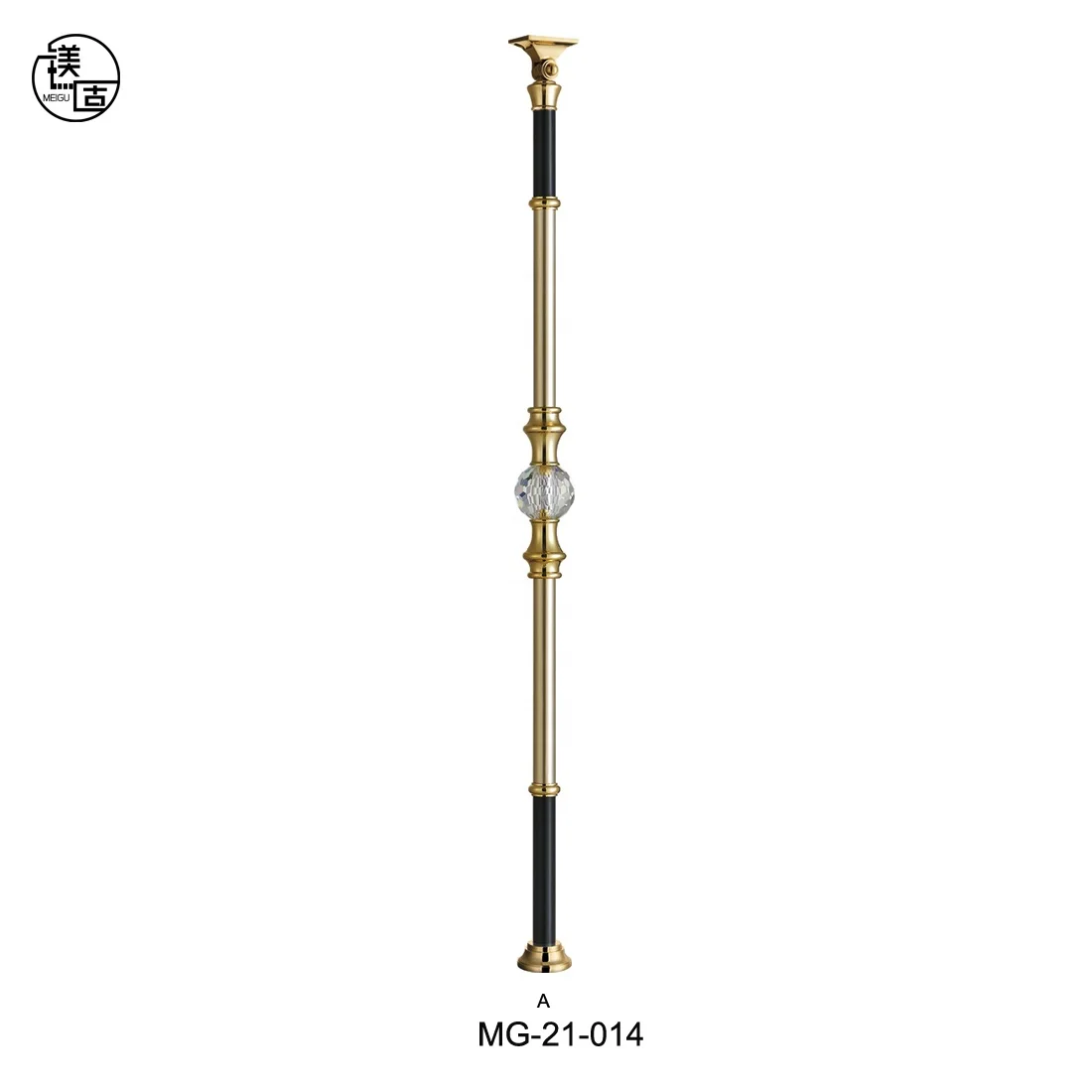 Best Selling Modern Crystal Stair Railing Casting Aluminum Interior Stairs Handrails Prices