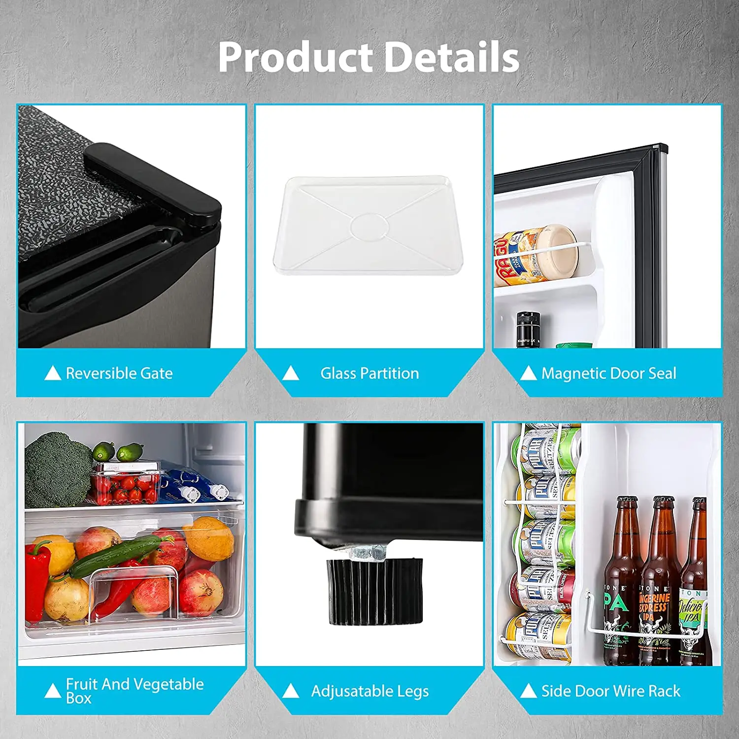Factory Direct 90L Small Household Office Single Door Compact Refrigerators with Freezer
