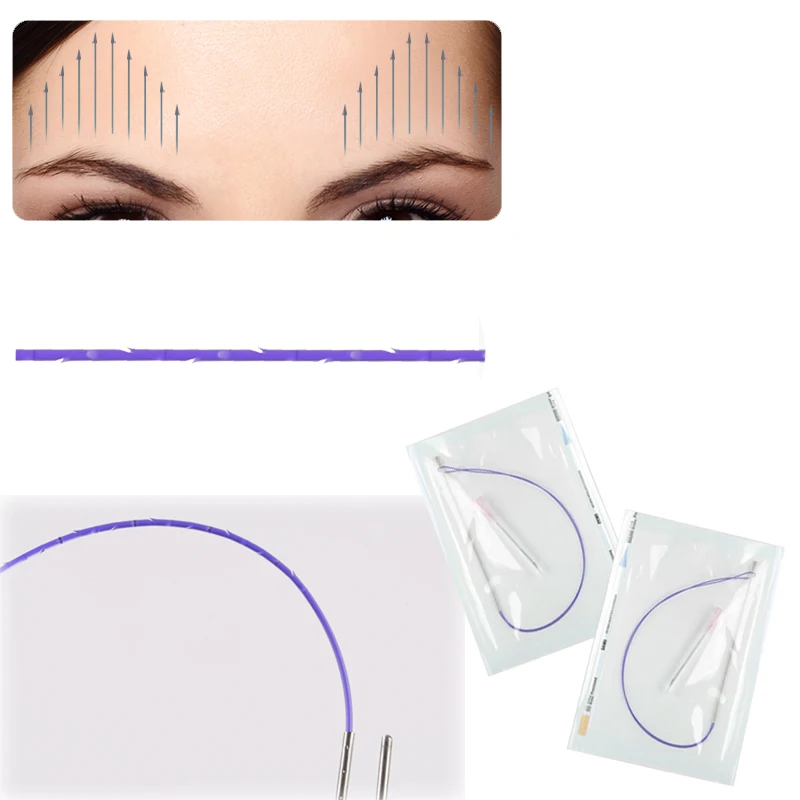 
Double needles 20G 100mm blunt needle PDO thread for raising eyebrows 