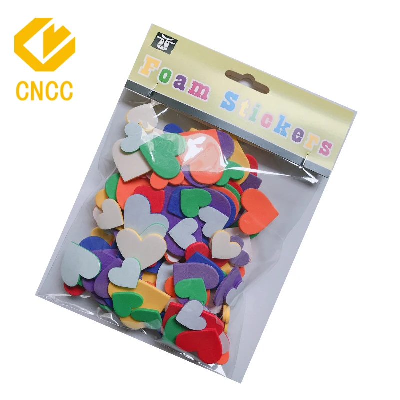Горячая Распродажа, многоцветная наклейка в форме сердца, Детская Наклейка «сделай сам» из пеноматериала