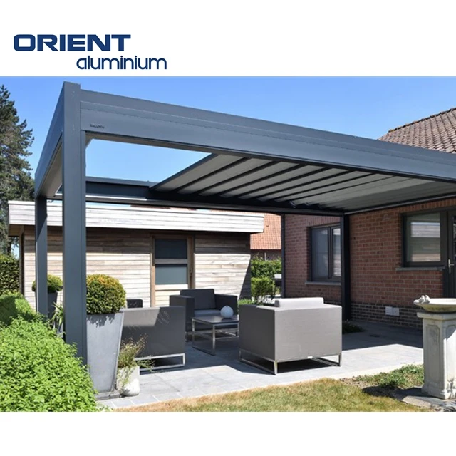 4x3 OEM Size waterproof garden bioclimatic outdoor aluminum pergola with louvers