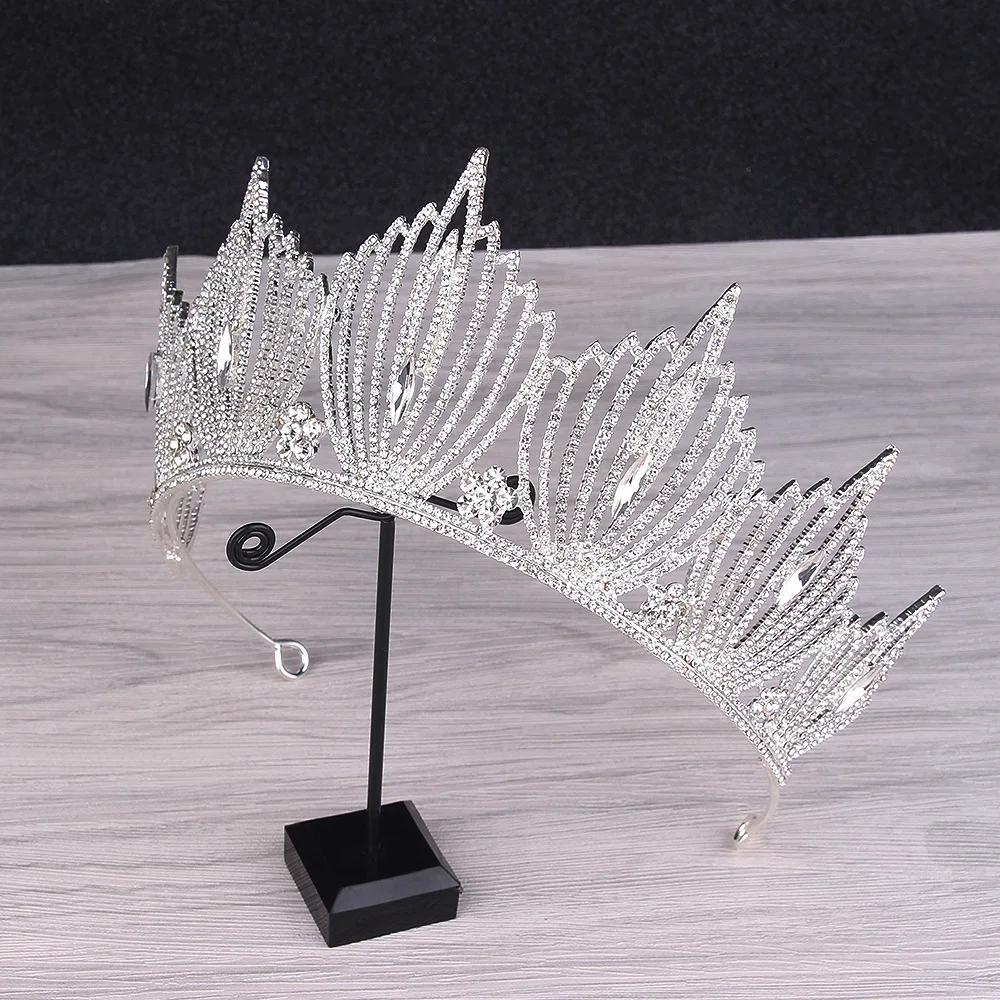 Manufacturers wholesale Hair accessories accessory jewelry glitter wedding bridal headpiece real diamond crowns and tiaras
