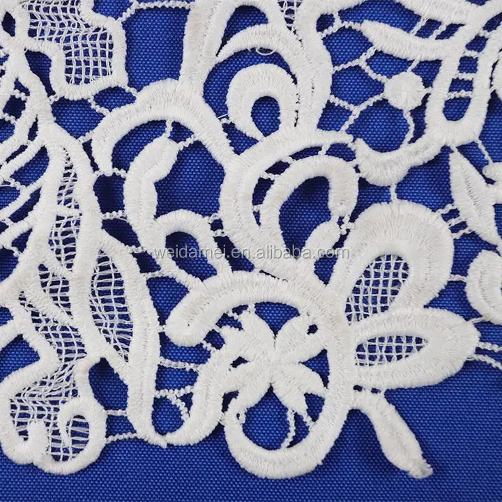 
Cotton Embroidery Lace Milk Yarn Lace Floral Fabric for Dress Luxury Milk Silk Fabric 
