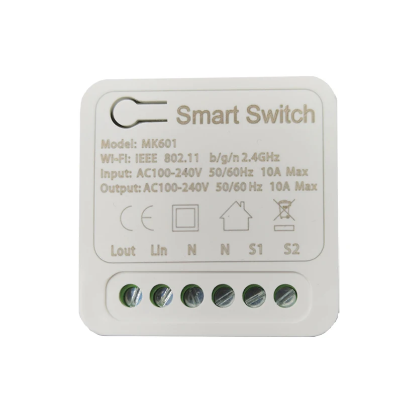 Wi-Fi DIY Мини Смарт релейный коммутационный модуль приложение Smart Life/приложение Tuya совместимый с Alexa и Google