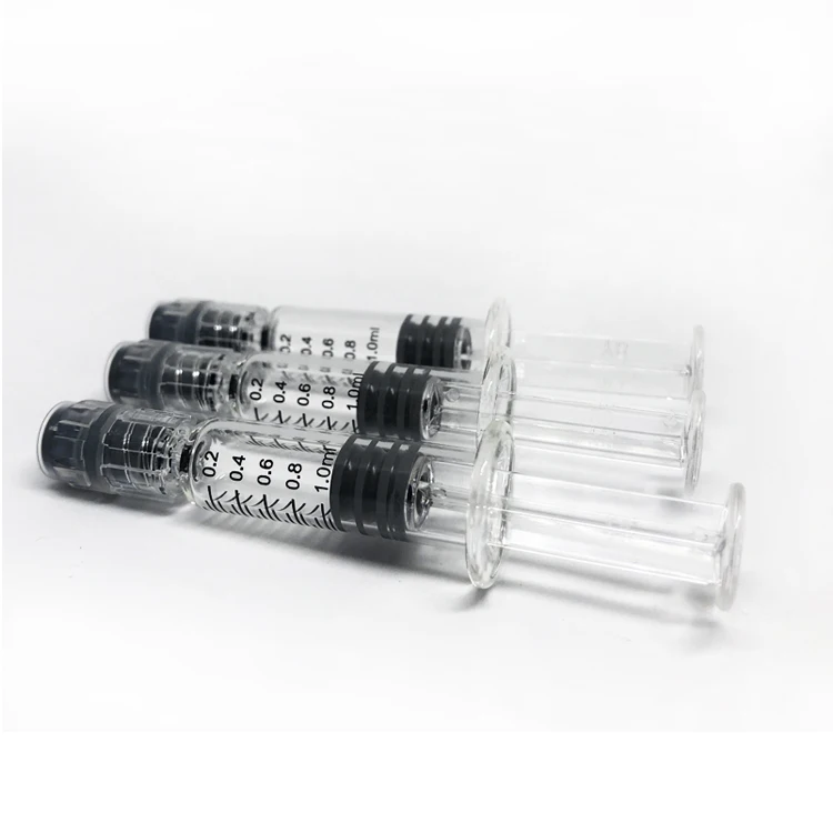 hottest 1ml cbd glass syringe with luer Slip luer Lock