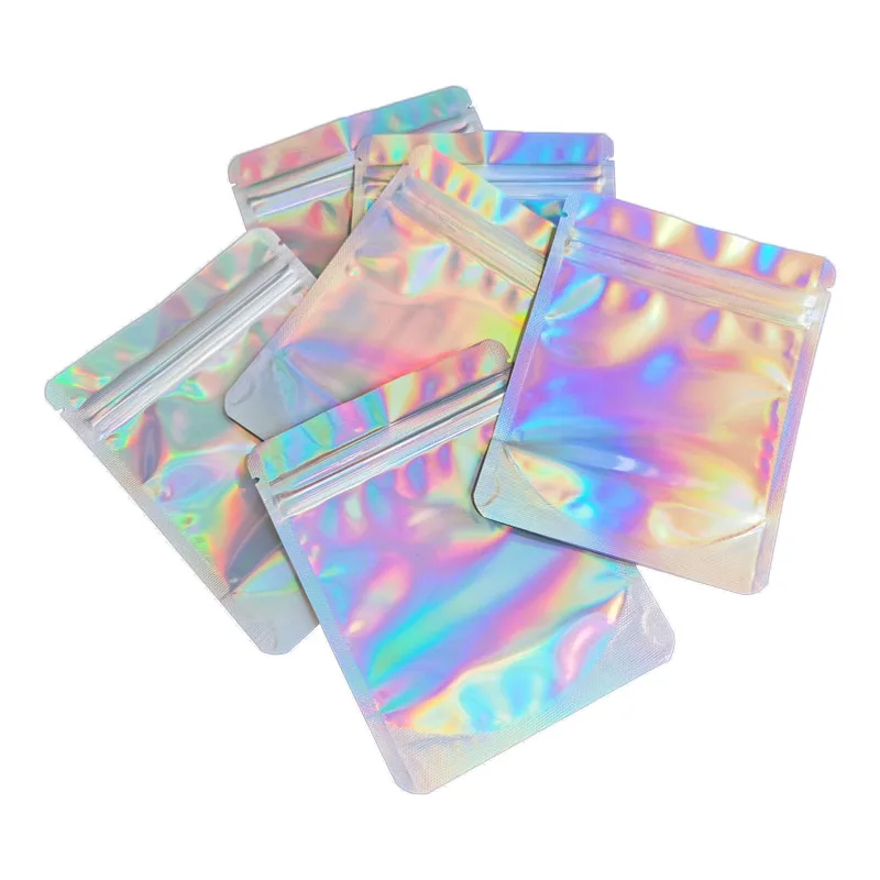 3.5 gram 4*5 inches CR Smell Proof Holographic Laser Mylar Bag in Stock
