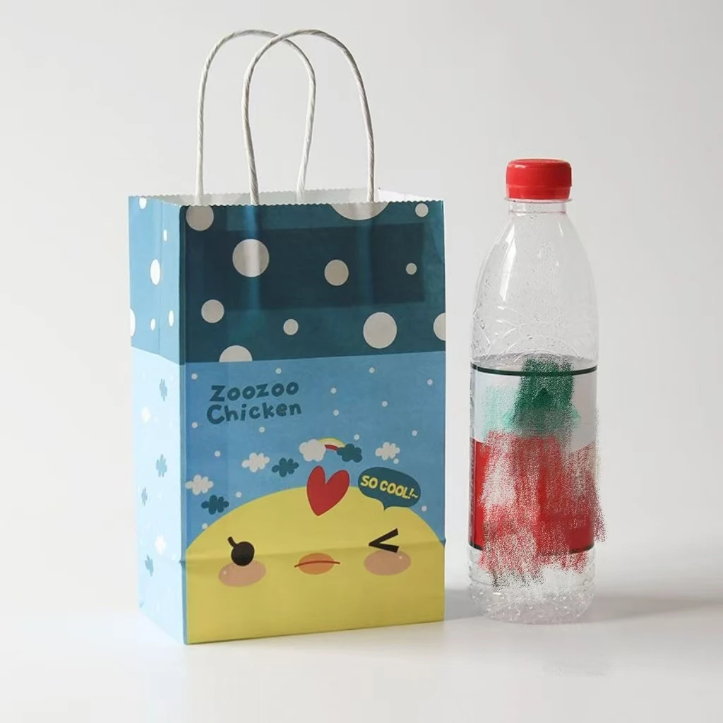 Wholesale Customized Design Handle Logo Making Machine Kraft Paper Bags For Shopping Birthday Party