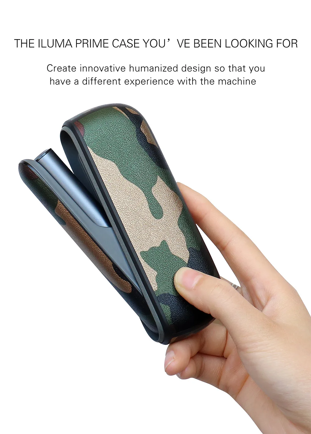 Wholesale Camouflage Case for IQOS iluma Protection Cover PU Case with Door Cover
