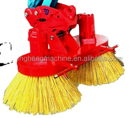 KINGER excavator sweeping brush broom hydraulic road cleaning head broom