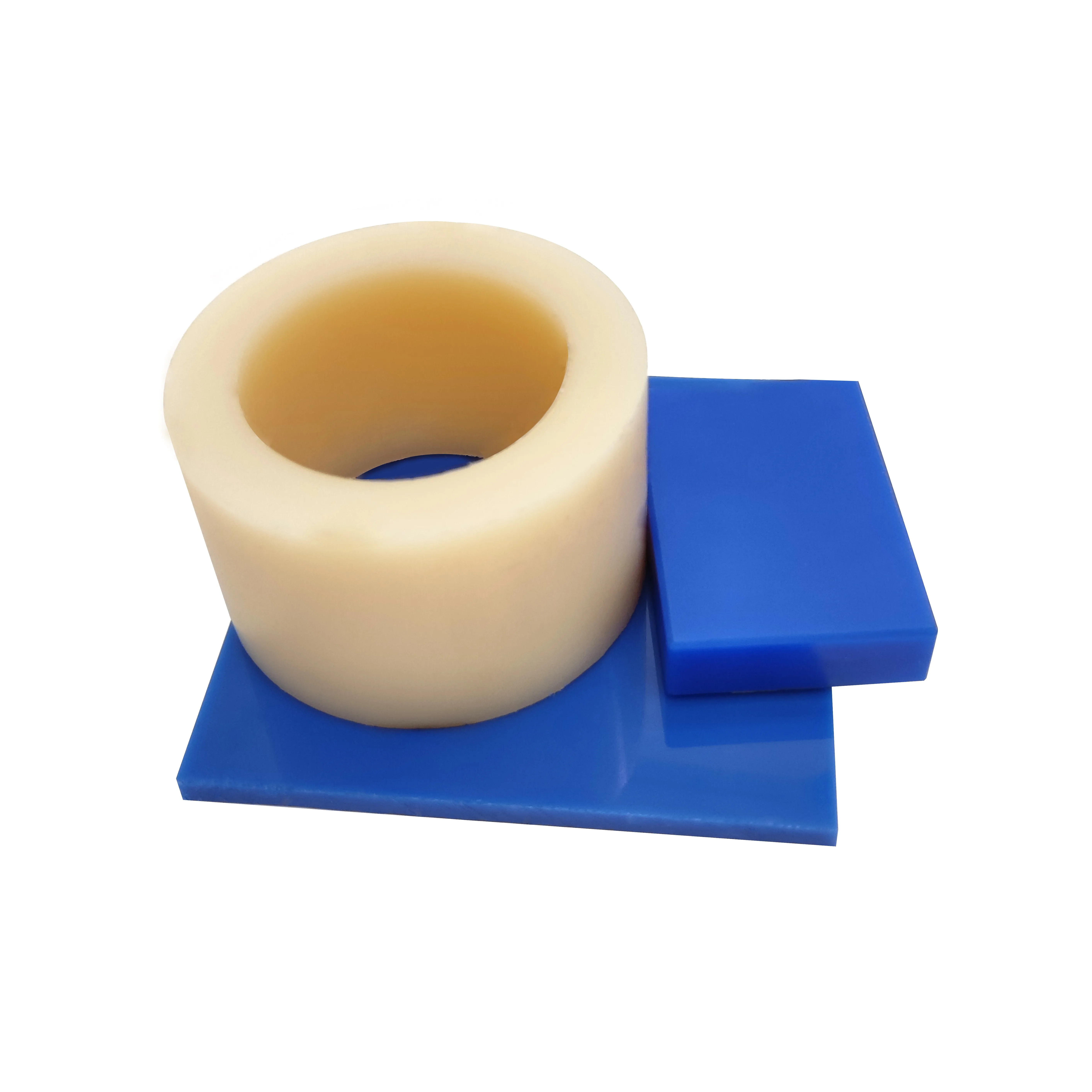 engineering plastic customized size high rigid blue white natural  nylon MC/PA6 sheets rods