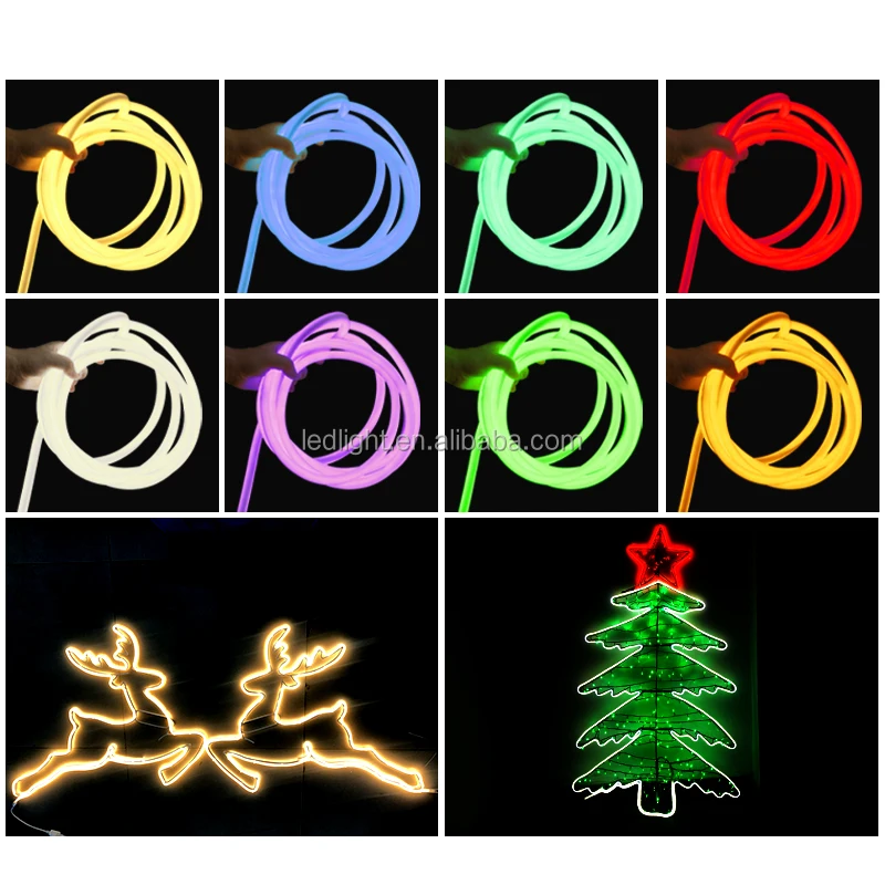 Led Neon Strip Light Flexible Led Light for Outdoor PVC IP67 Led Tubular Light 360 Degree Outdoor Neon Landscape