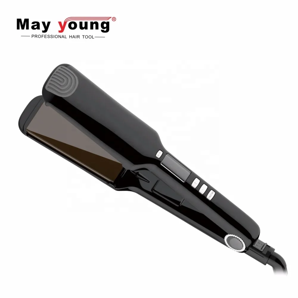 Выпрямитель для волос M527A по Цельсию, по Фаренгейту, со сменными плавающими пластинами, ионный утюжок, бесплатные запасные части, электрический ЖК CN;GUA