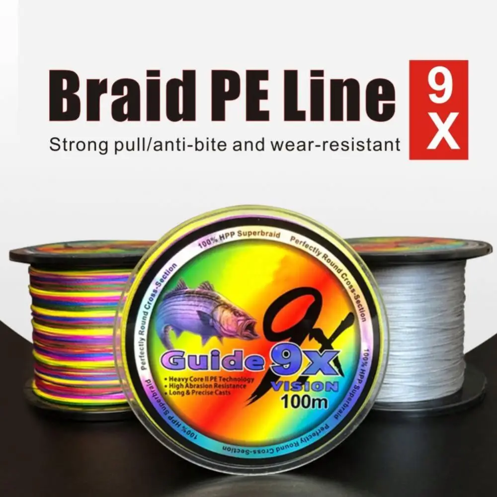 9 Strands 500M PE Braided Line Strong Multiflament 100LB Saltwater Fishing Lines