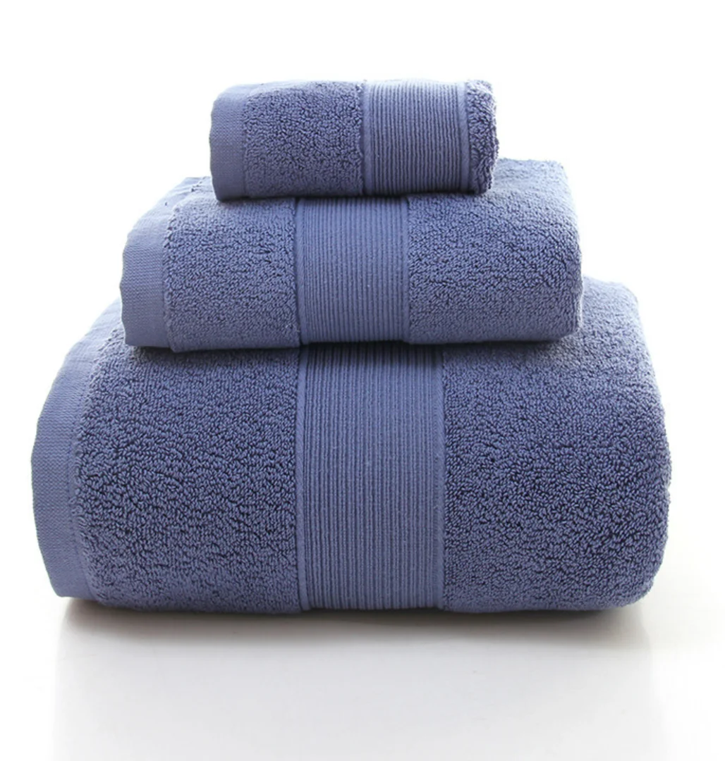 Gift Box Custom Towel Three-piece Square Bath Towel Sets 100% Cotton Towel Set