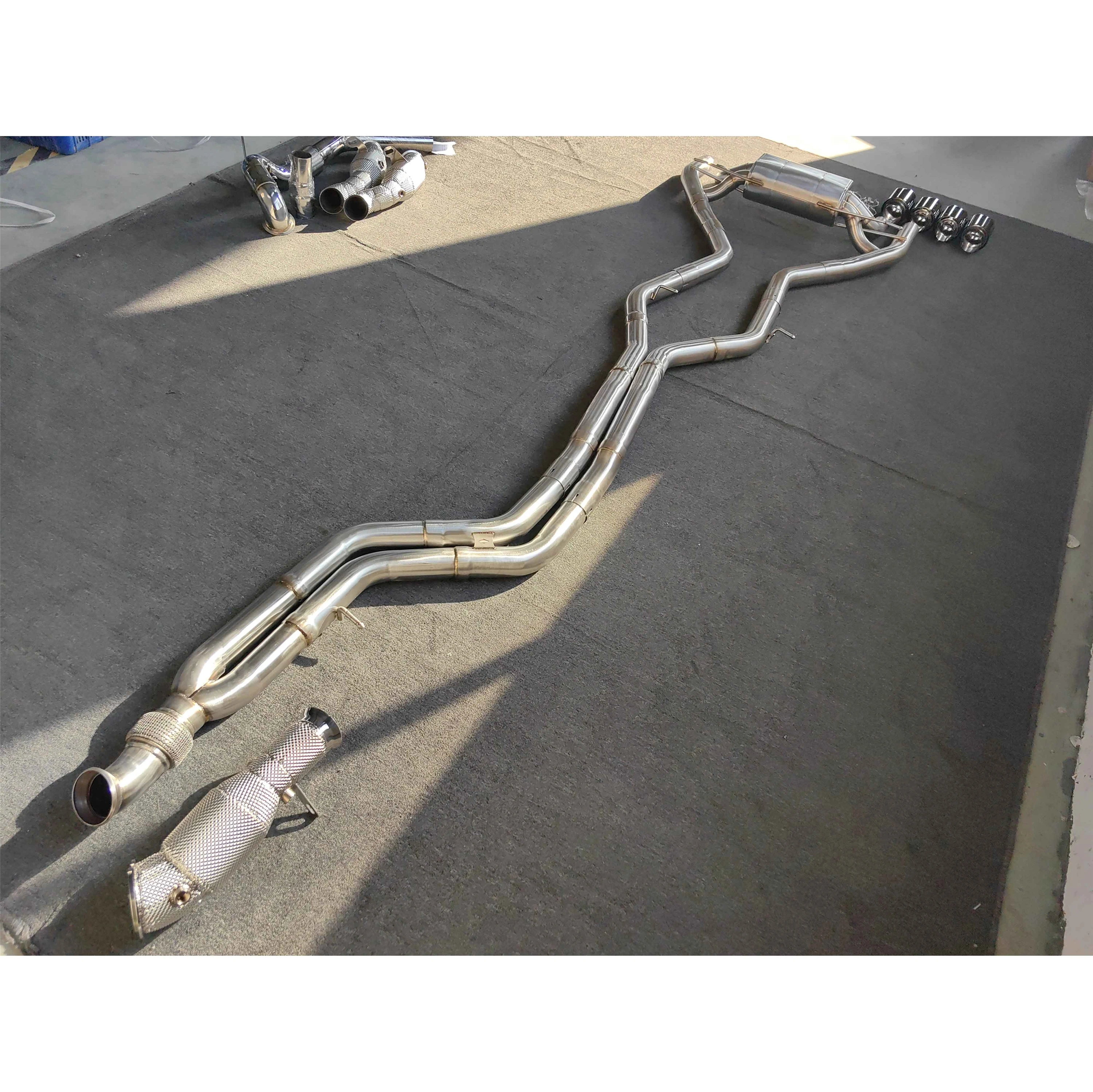 Titanium custom exhaust catback for BMW M2C F87 S55 exhaust pipe system