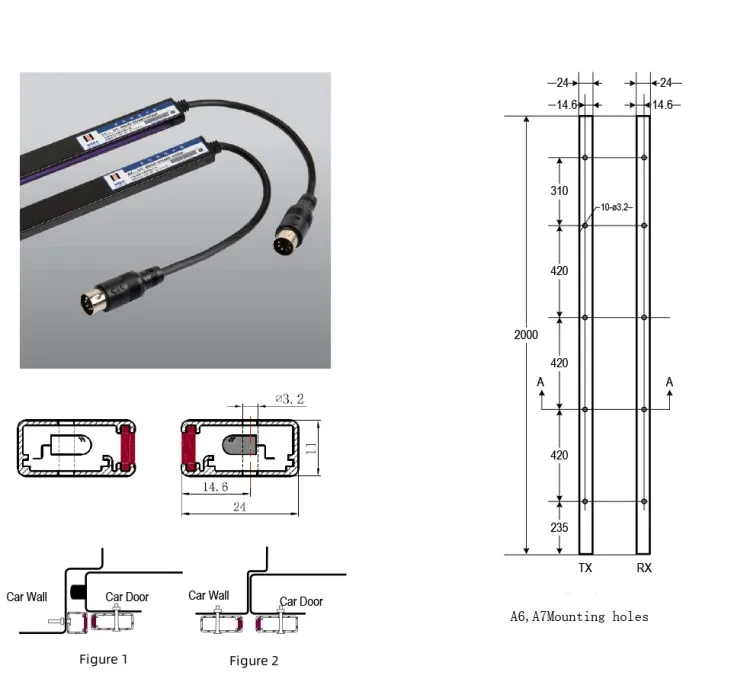 WECO Elevator Infrared Door Detector Infra Red Elevator Lift Light Curtain