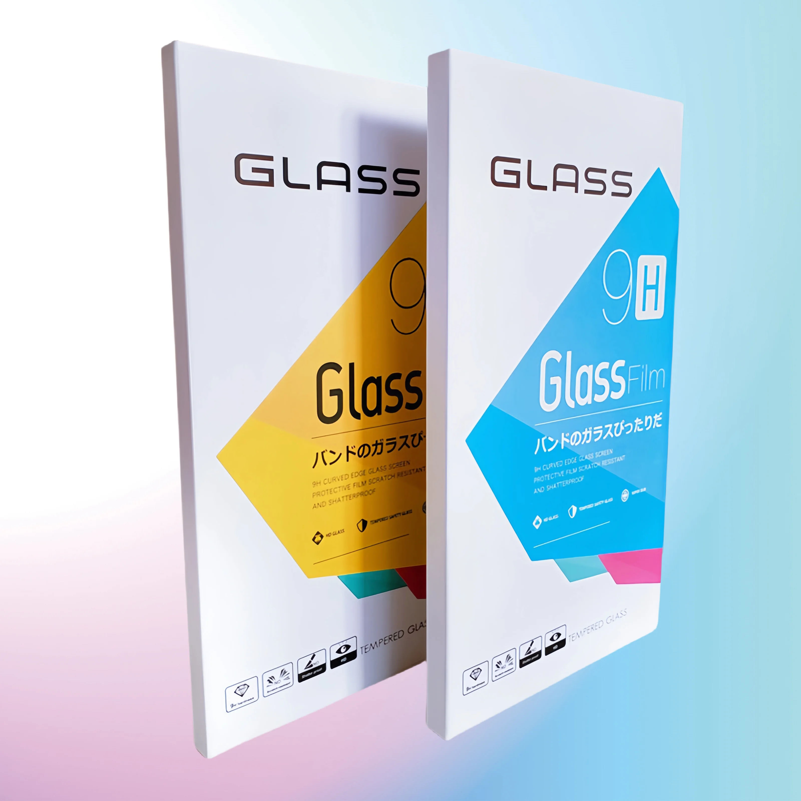 Custom Logo Cell Phone 9H Tempered Glass Screen Protector Packaging Box