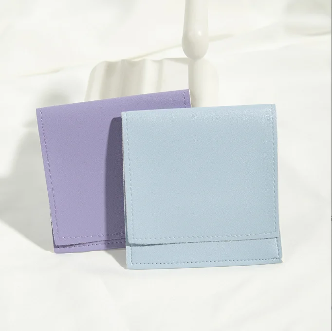2023 Popular pu leather pouch for jewelry packing logo custom jewelry envelope pouch for necklace earrings storage