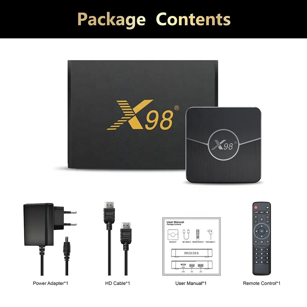 X98 Plus Android 11.0 TV Box S905W2 Android Box 2.4G/5G Wifi  4K*2K UHD Output 100M Ethernet Amlogic S905W2 Set Top Box x98