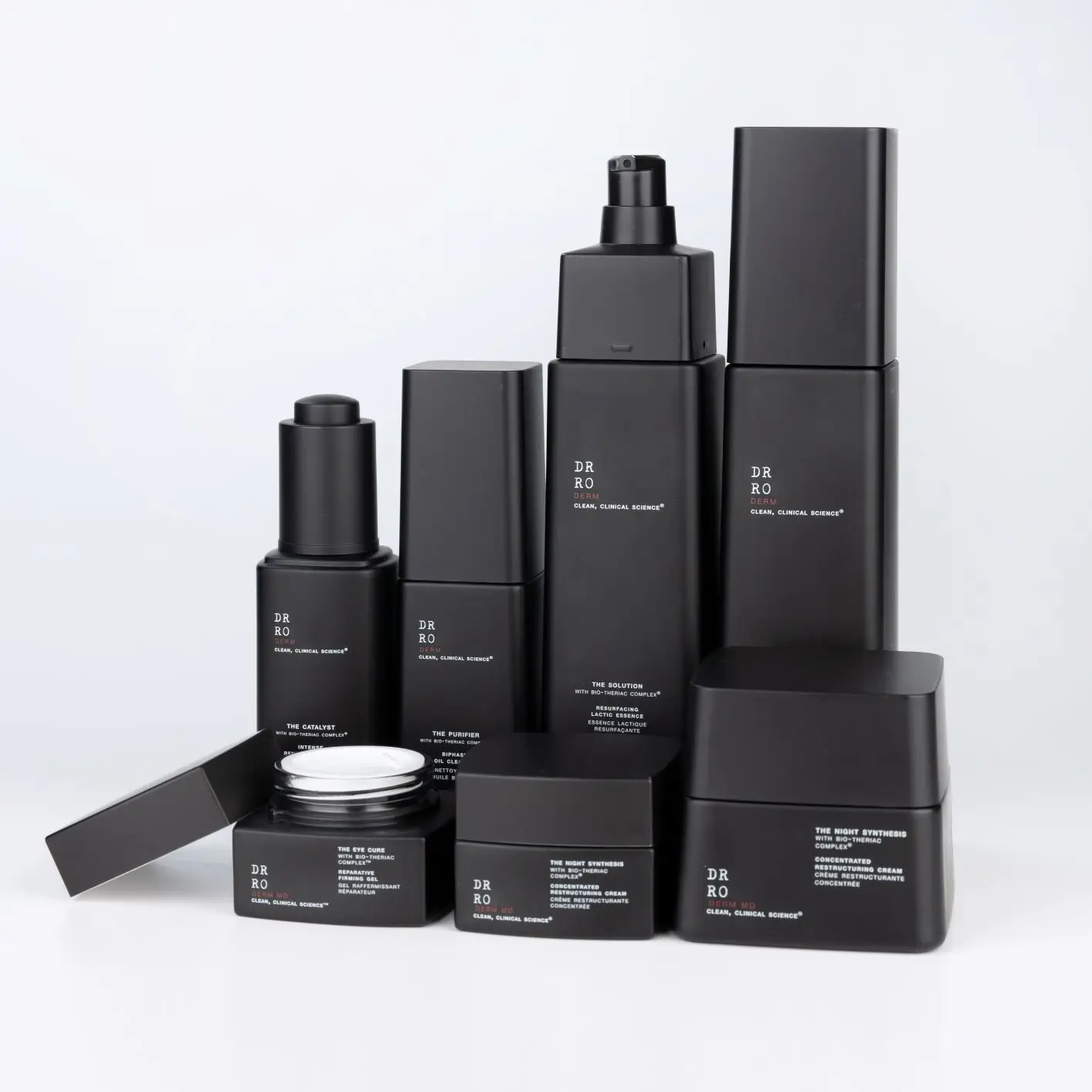 2022 Hot Sale 15g 30ml 50ml 100ml Black Cosmetic Bottle Set Square  Frosted Glass Bottle For Women Gifts