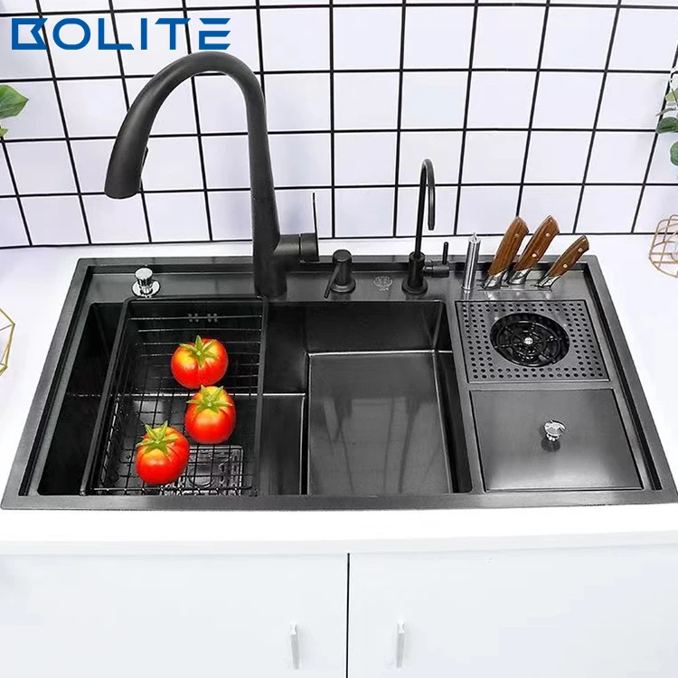 Thickened Stainless Steel Brushed 201 304 Kitchen Sink Household Hand Kitchen Sink