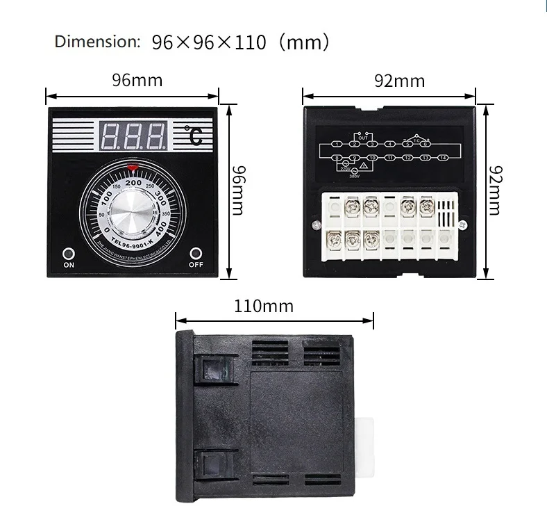 TEL96-9001 AC220V/380V цифровой регулятор температуры от 0 до 400C печь газовый
