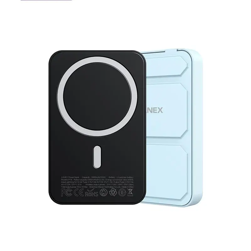 5000mAh Foldable Magnetic Power Bank  PD Wireless Portable Charger Magnetic Desktop PD Power Bank