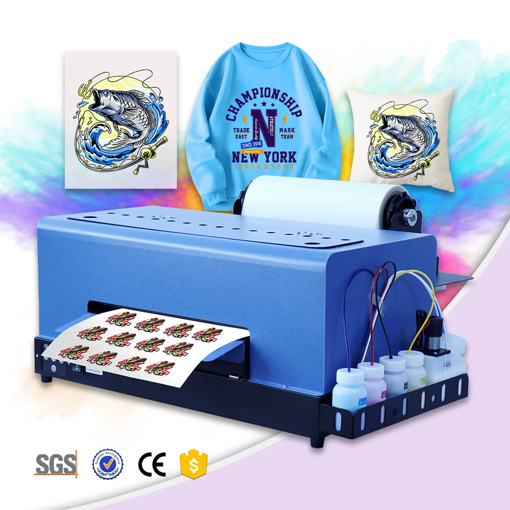 Colorsun 33cm Roll Digital A3 Plus Inkjet T-Shirt Printing Machine Thermal Transfer Pet Film Dtf Printer for Textile Garments