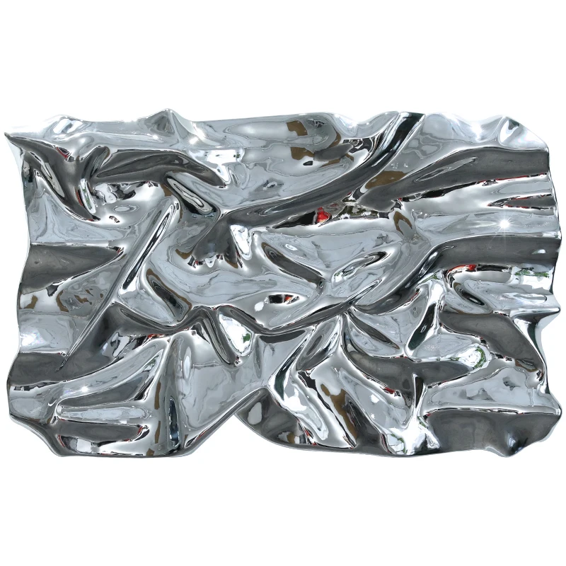 Dali Silver Shinning Electroplated Decor Wall Art Home Decoration for TV Background Wall