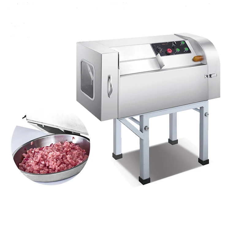 
stainless steel automatic commercial meat processing equipment electric large cubes fresh meat dicer machine 