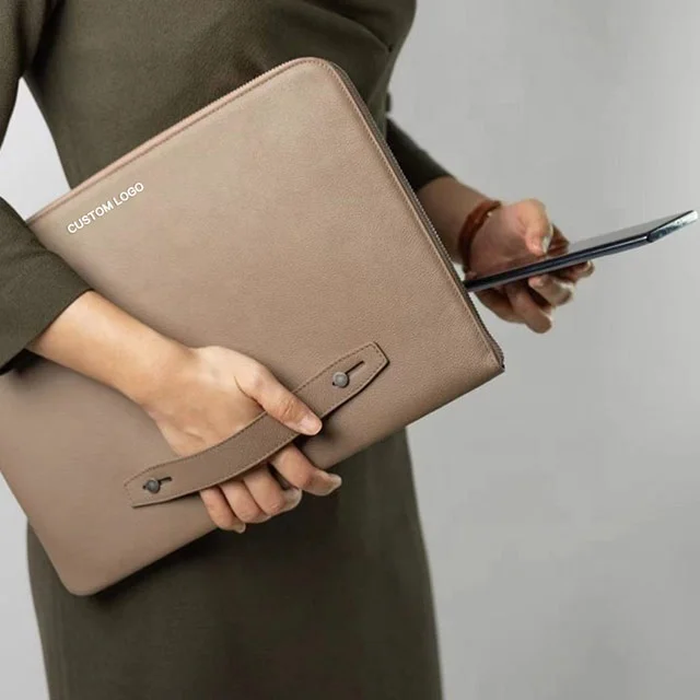 Персонализированная Оптовая деловая сумка для ноутбука портативная женская кожаная