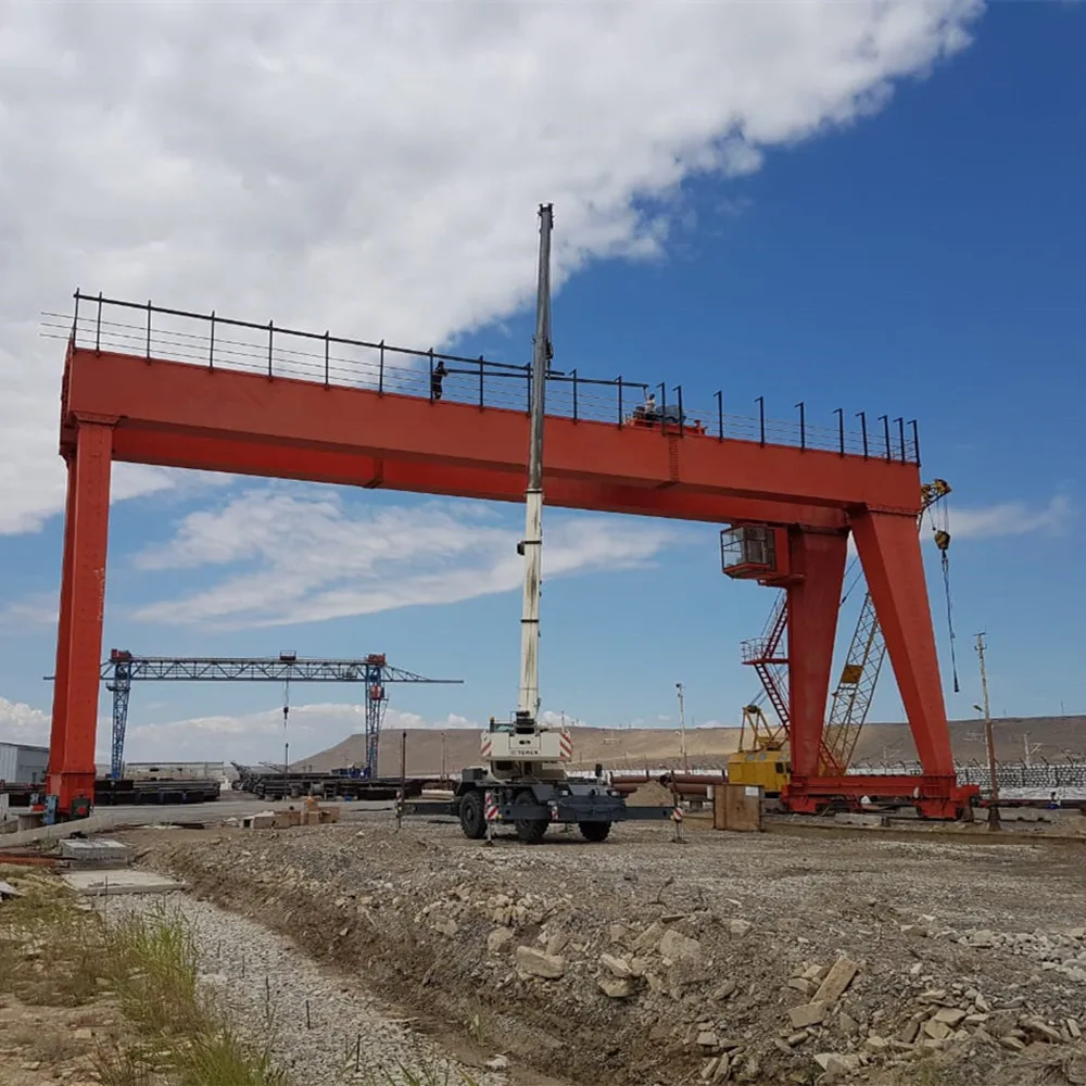 2024 Hot Product Heavy Duty Rail Mounted Double Girder Gantry Crane Electric Travelling Gantry Crane with Trolley Winch