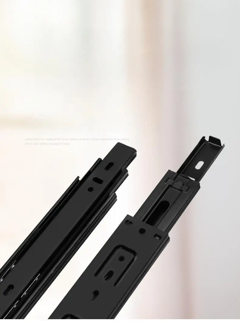 Custom furniture drawer sliding ball bearing Cabinet Drawer Guide 3- Folding guide Retractable slide cabinet ball bearing/guide