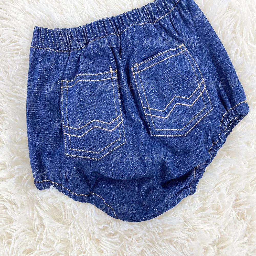 
New Fashion Unisex Bummies Denim Diaper Cover Baby Boy Denim Shorts 