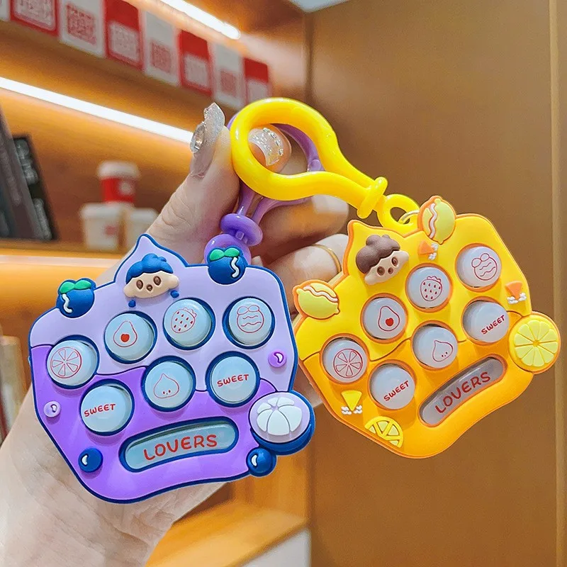 Creative Mini Unpack Fruit Girl Gopher Machine Puzzle Toy Keychain Bag Pendant Small Gift