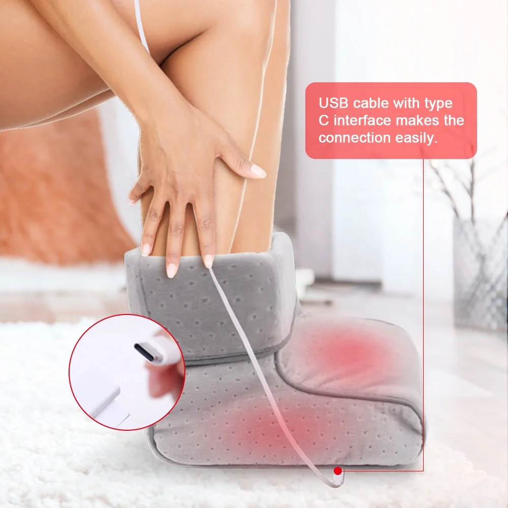 Winter Smart Bed Buddy Electric Foot Warmer USB fast heating Boots