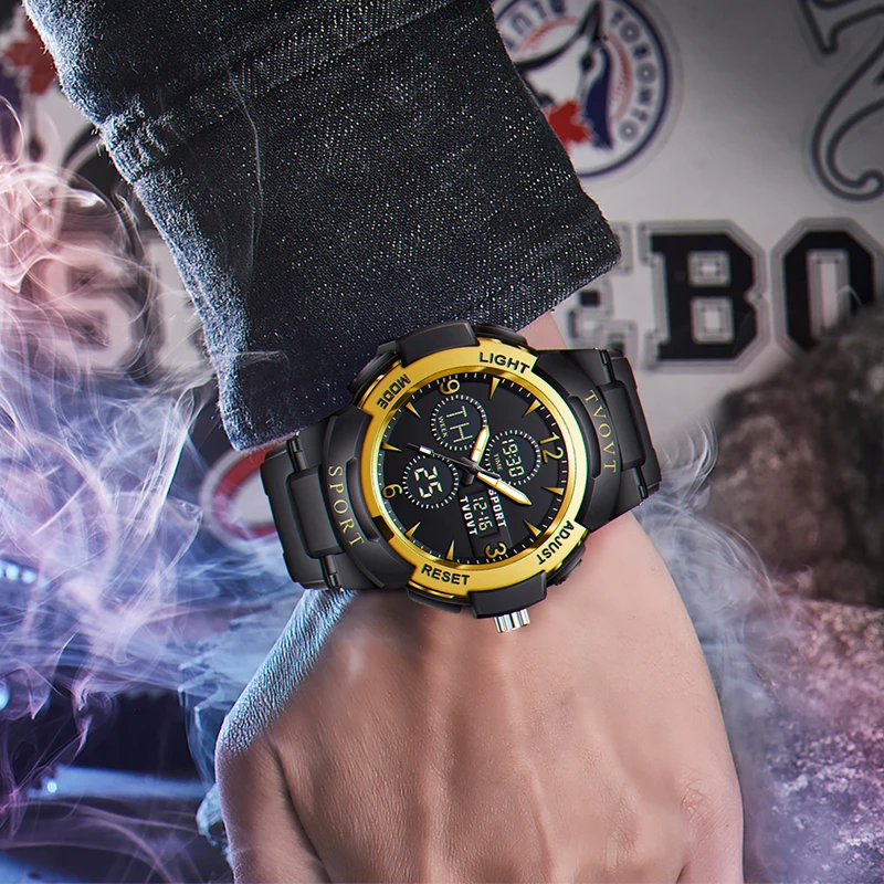 G Style Outdoor Alarm Clock Led Sports Digital Wristwatch Waterproof Dual Time Watch for Man Jam Tangan 8805