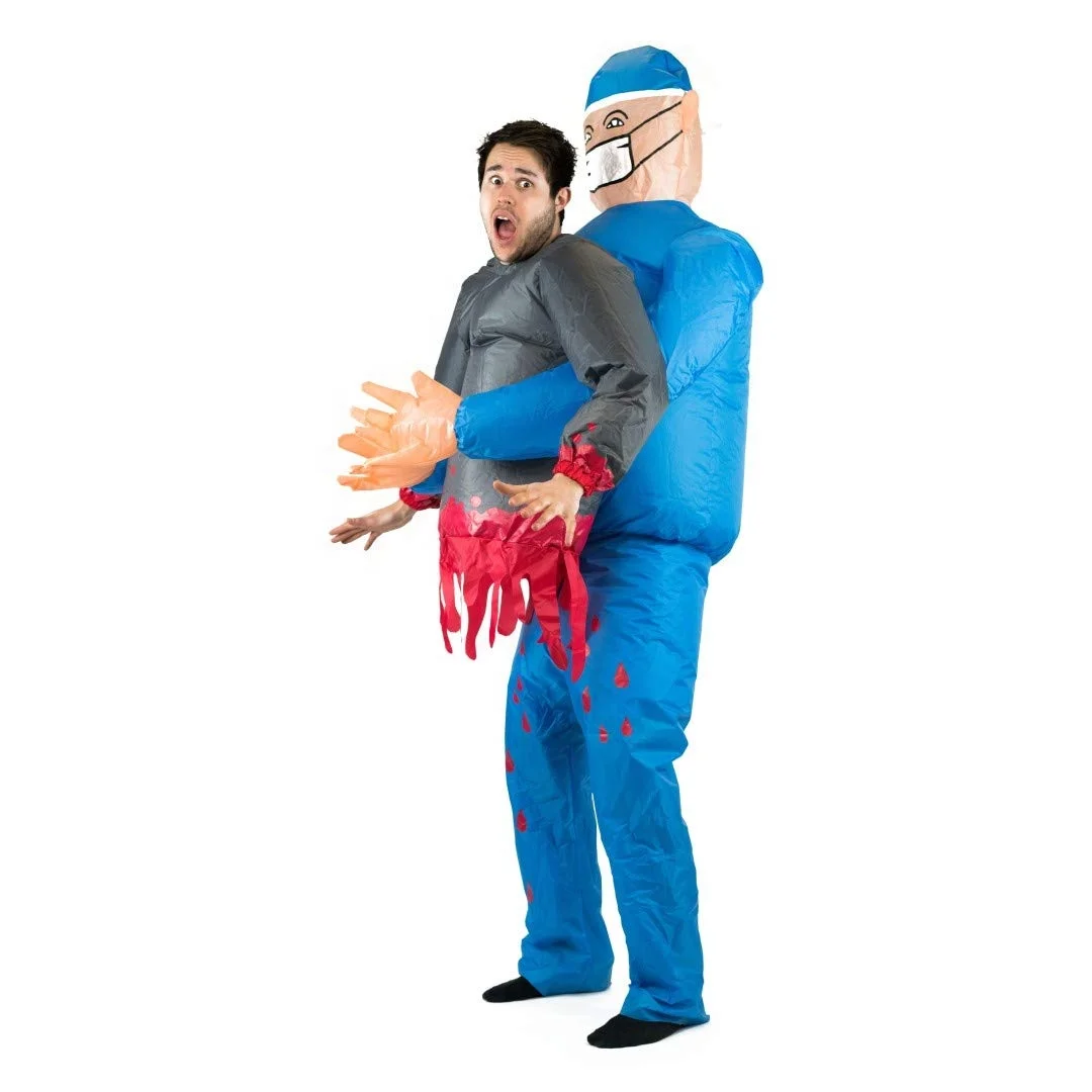 Halloween terror costume Scary Doctor Blow up Costumes Surgeon Inflatable Costume for Adults