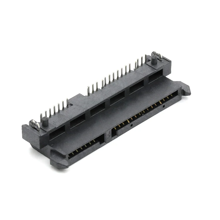 High Quality Top Mount 22 Position Receptacle SATA 7+15P Female Connector Right Angle for PCB
