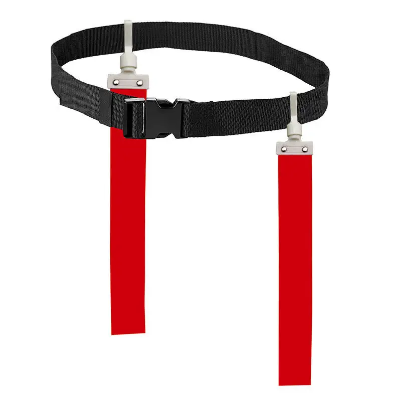 Custom Adjustable Colored Ribbon Waist Strap Belt Football Flags Belt For Soccer Team Player Accessories