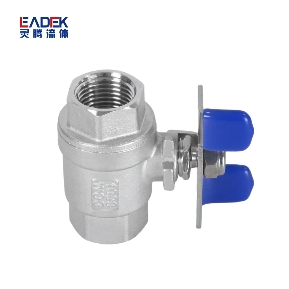 2pc butterfly handle 2 inches stainless steel 316 CF8M 1000wog ball valve with female threaded