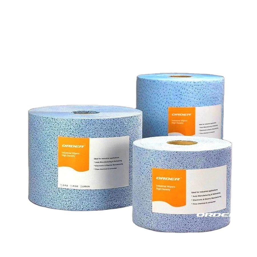 2021 г., перфорированный рулон для автомобильной промышленности, синяя Абсорбирующая полипропиленовая ткань для протирания