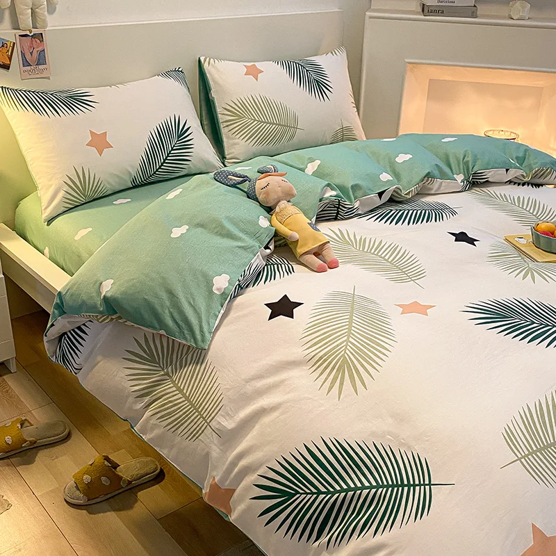 Factory Customized Floral Printing Soft Quilt Coverlets Queen King Size Designer 100% Cotton Bedding Set Single Bed Duvet Covers