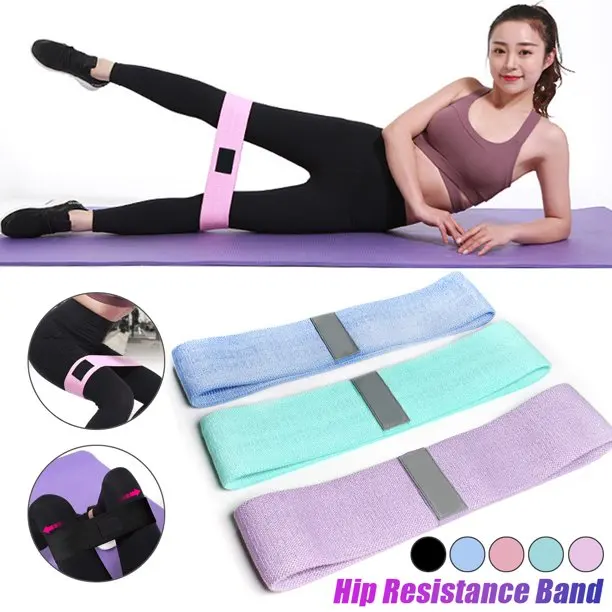Non Slip Fit Tightly Customize Resistant Green Band Long Fabric Resistance Bands