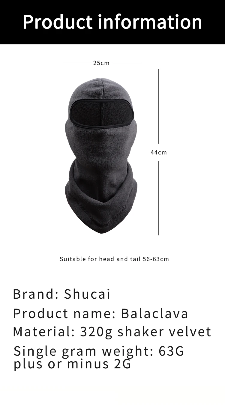 Daily Commute Knit Balaclava Thermal Fleece Balaclava Hood Breathable Cycling Balaclava Outdoor