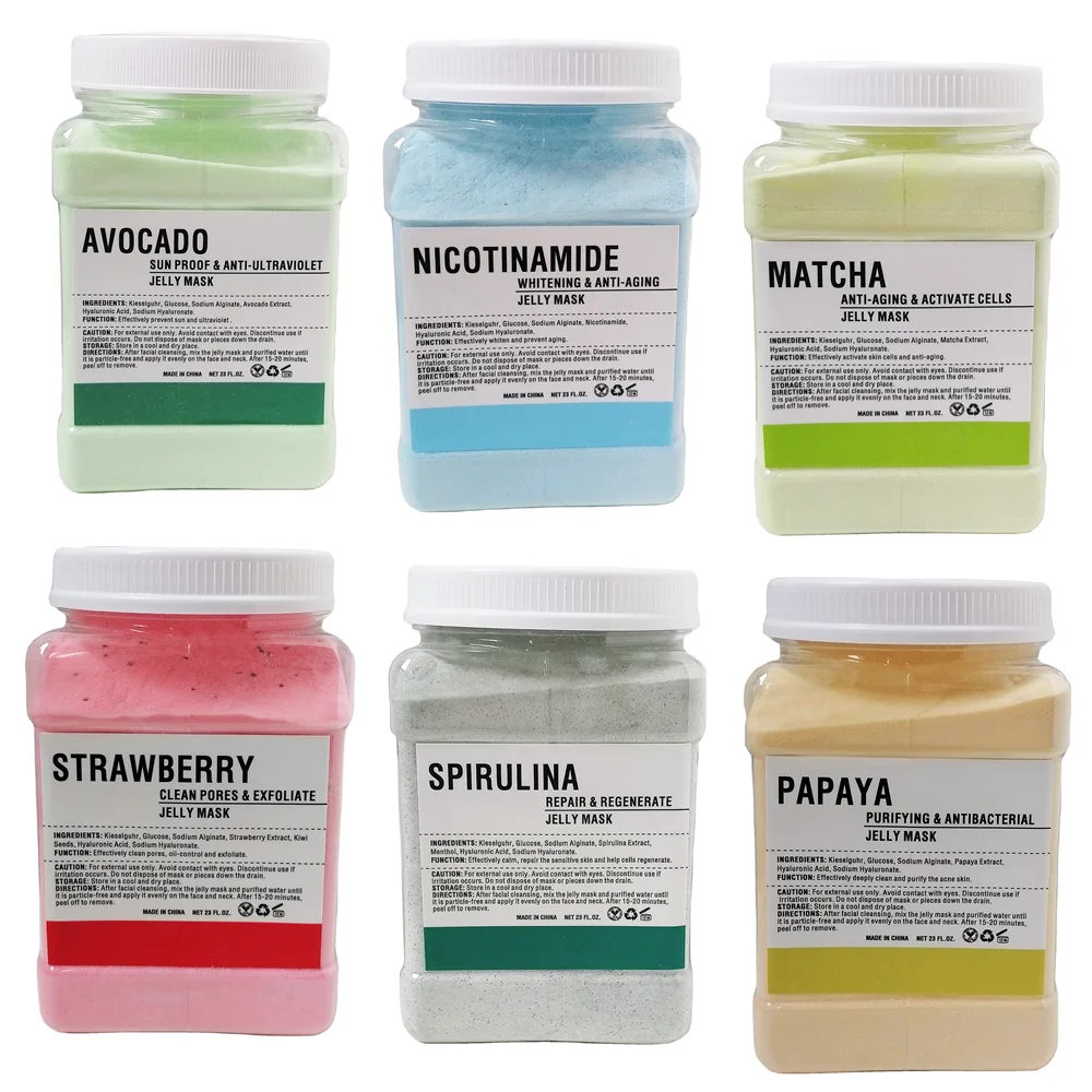 Low MOQ OEM Custom Whitening Jellymask Mascarillasl Facial Private Label Face Crystal